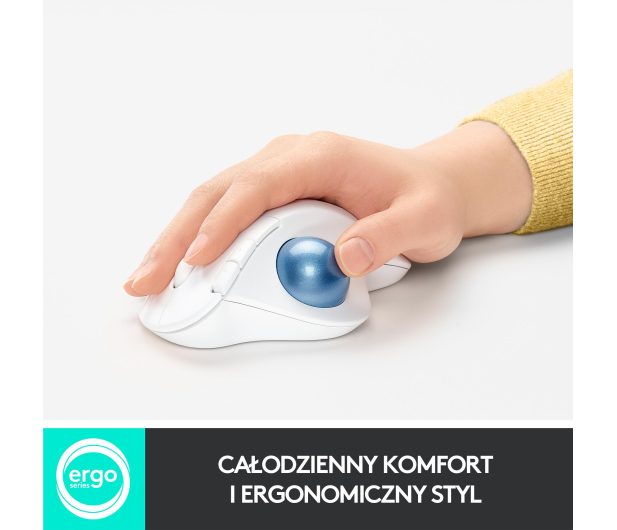 LOGITECH M575 Ergo Trackball biała 910-005870 - 631354 - zdjęcie 7